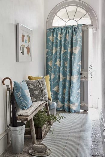 Introduce colorful fabrics No Paint Decorating Ideas To Present Character And Style In Your Entryway