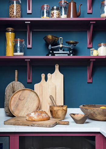 Painted shelving Kitchen Wall Makeover Ideas To Fill An Empty With Beauty