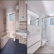 Before and after bathroom renovation in barcelona