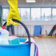 The concept of cleaning services of gyms and fitness centers.