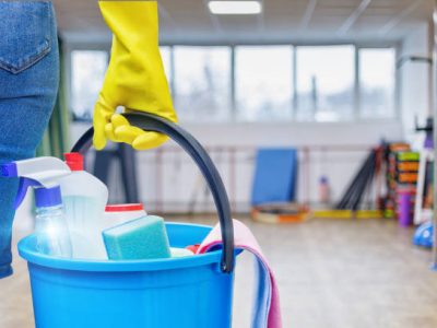 The concept of cleaning services of gyms and fitness centers.
