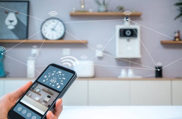 Smart home, operating system concept of future.