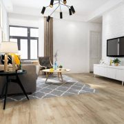 3d rendering loft luxury living room with bookshelf