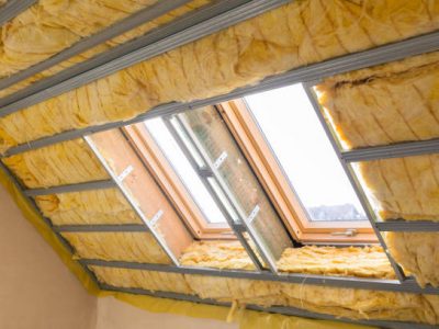 House thermal insulation with mineral wool