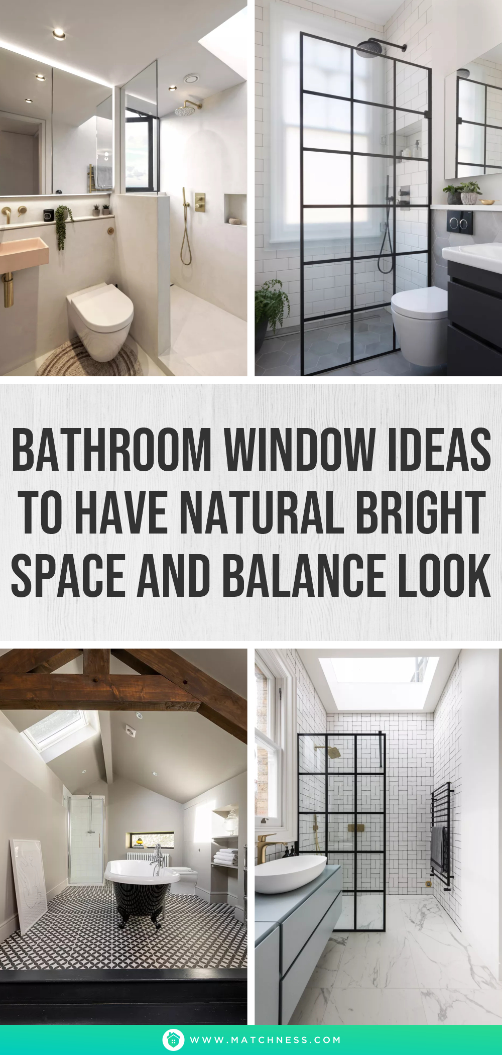 Bathroom window ideas to have natural bright space and balance look1