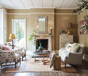 Earthy tones as a base color for accent shades Fresh And Vibrant Color To Make Your Living Room Ready For Spring