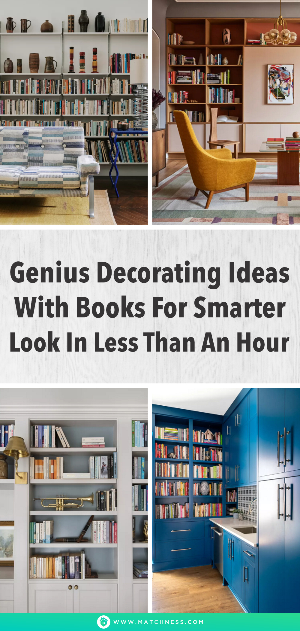Genius decorating ideas with books for smarter look in less than an hour1