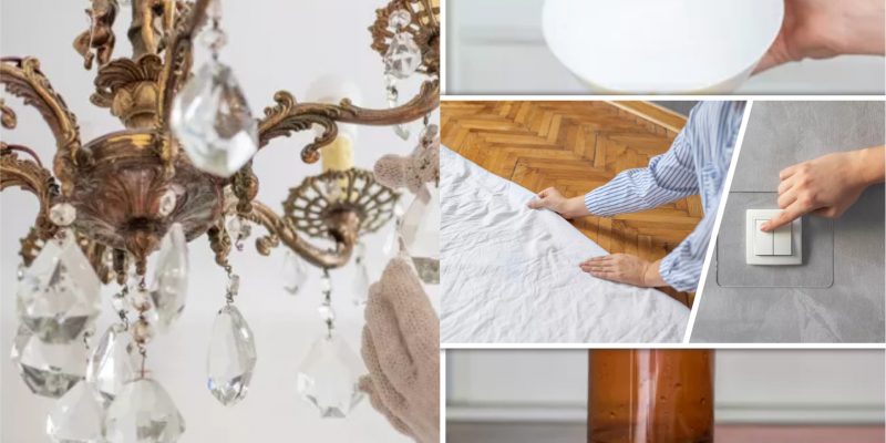 How to independently clean a crystal chandelier at home2
