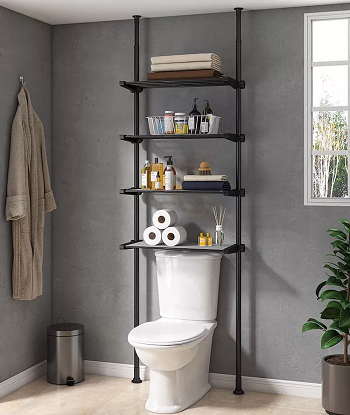 Metal bathroom organizer Favorite Over-The-Toilet Storage Unit For Clutter-Free And Functional bathroom