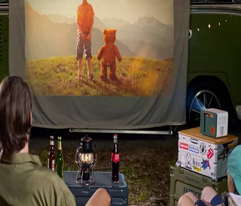 Perfect outdoor projector screen Stylish Ways To Elevate Backyard Movie Night For Enjoyable Space