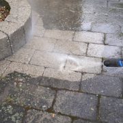 Pressure washing before and efter.