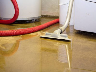 Cleaning up a blooded basement. narrow depth of field.