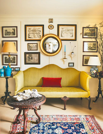 Hang a gallery wall Decorating Above A Sofa For Focal Point Transformation