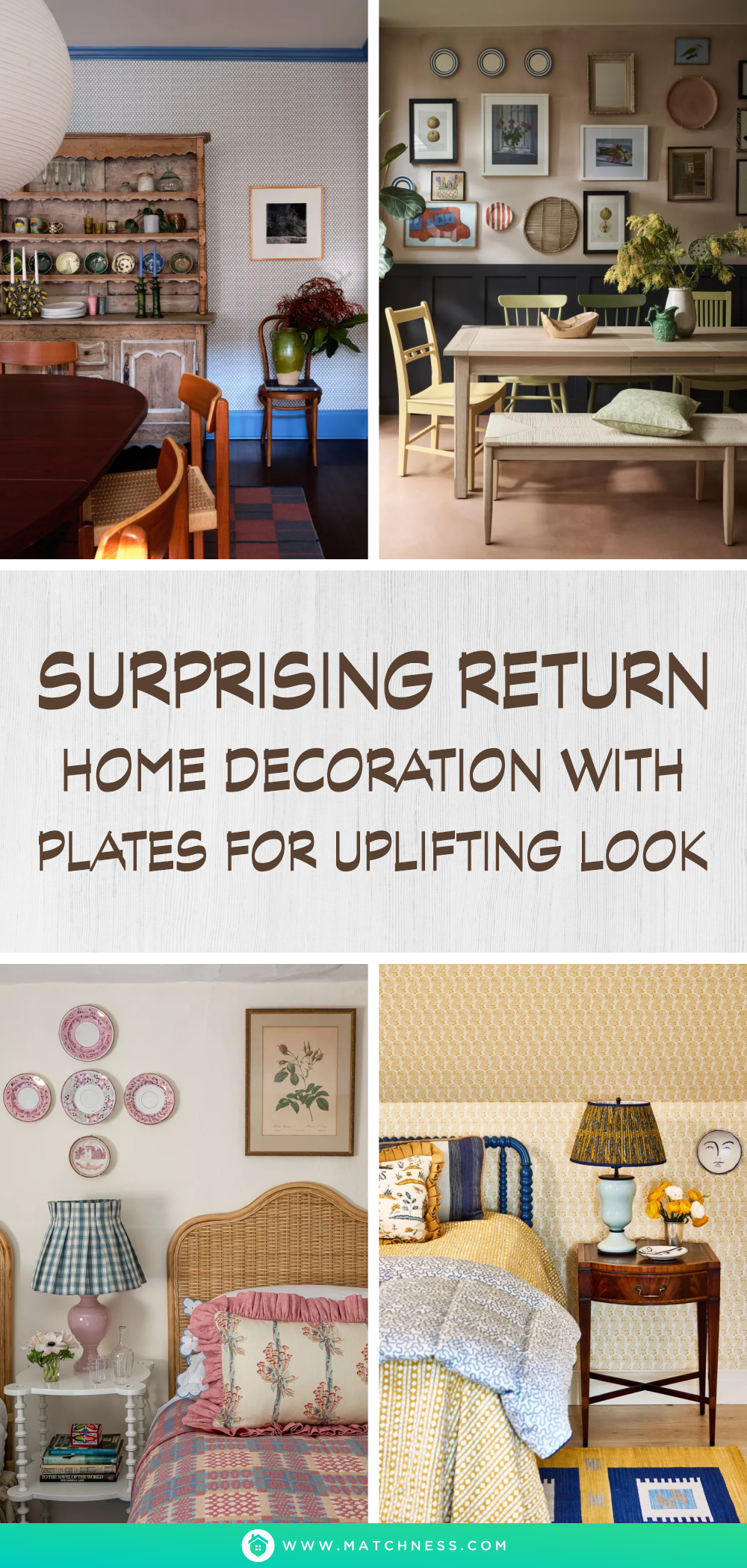 Surprising return home decoration with plates for uplifting look1