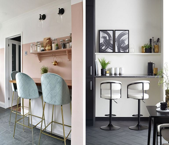 A breakfast bar Transform An Awkward Alcove Into A Statement Space