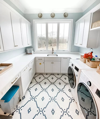 Pretty storage bins or baskets Creative Detergent Storage Ideas To Make A Laundry Room Look Good