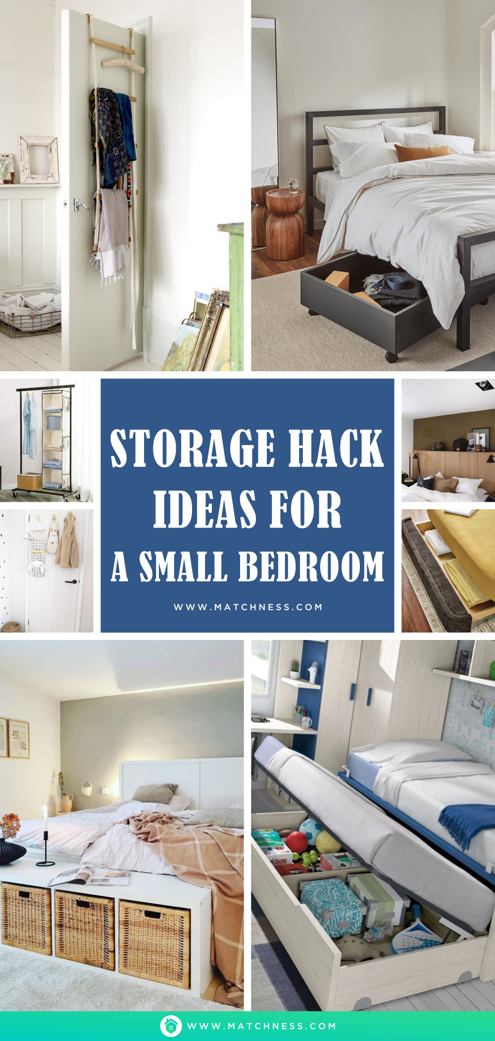 Storage hack ideas for a small bedroom1