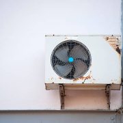 Air conditioning equipment outside of an hold house