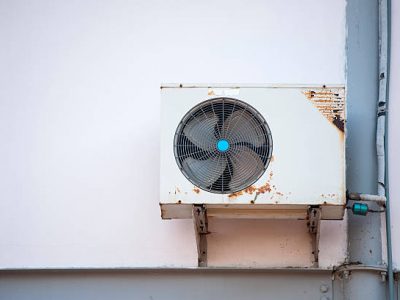 Air conditioning equipment outside of an hold house
