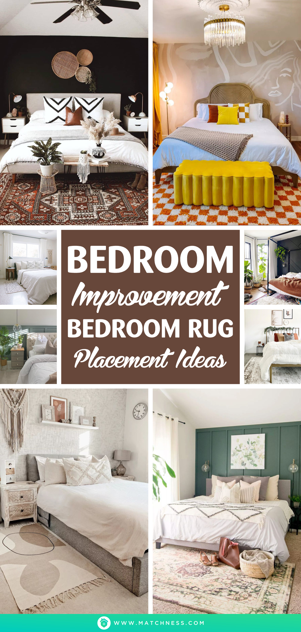 Bedroom improvement bedroom rug placement ideas1