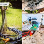 How to clean garden tools2
