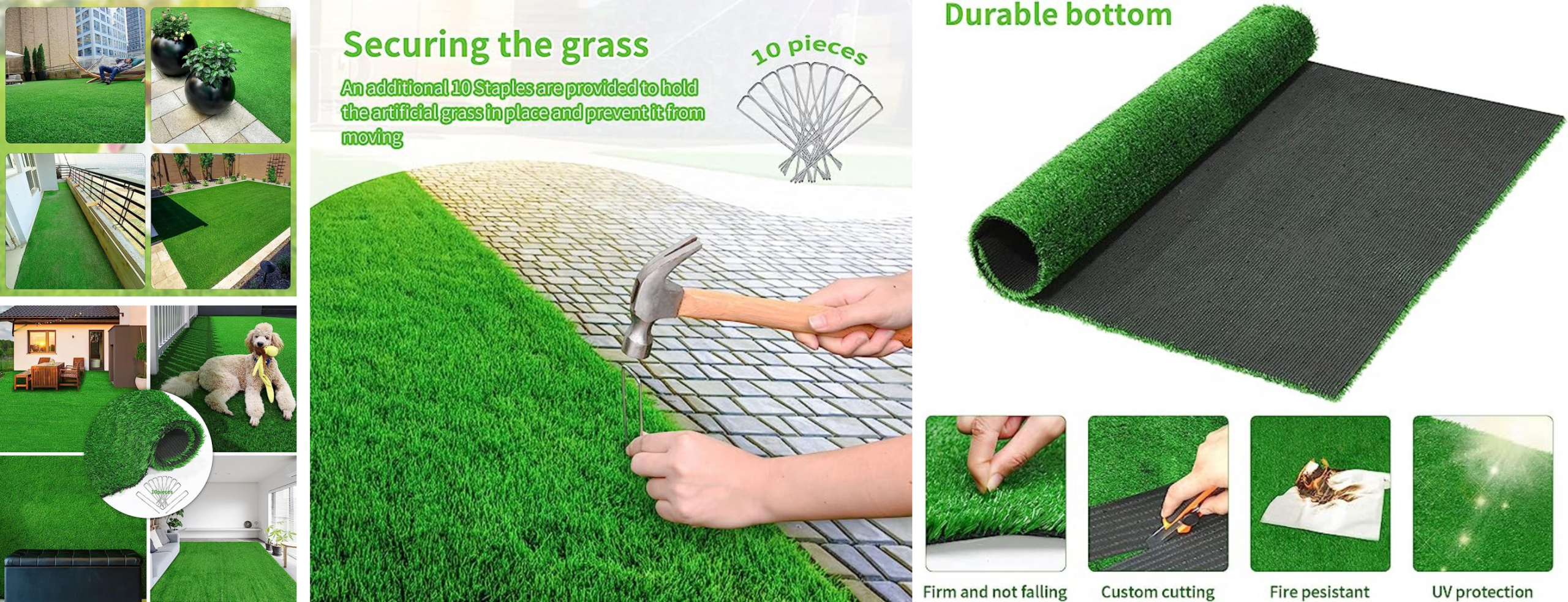 Artificial grass rug