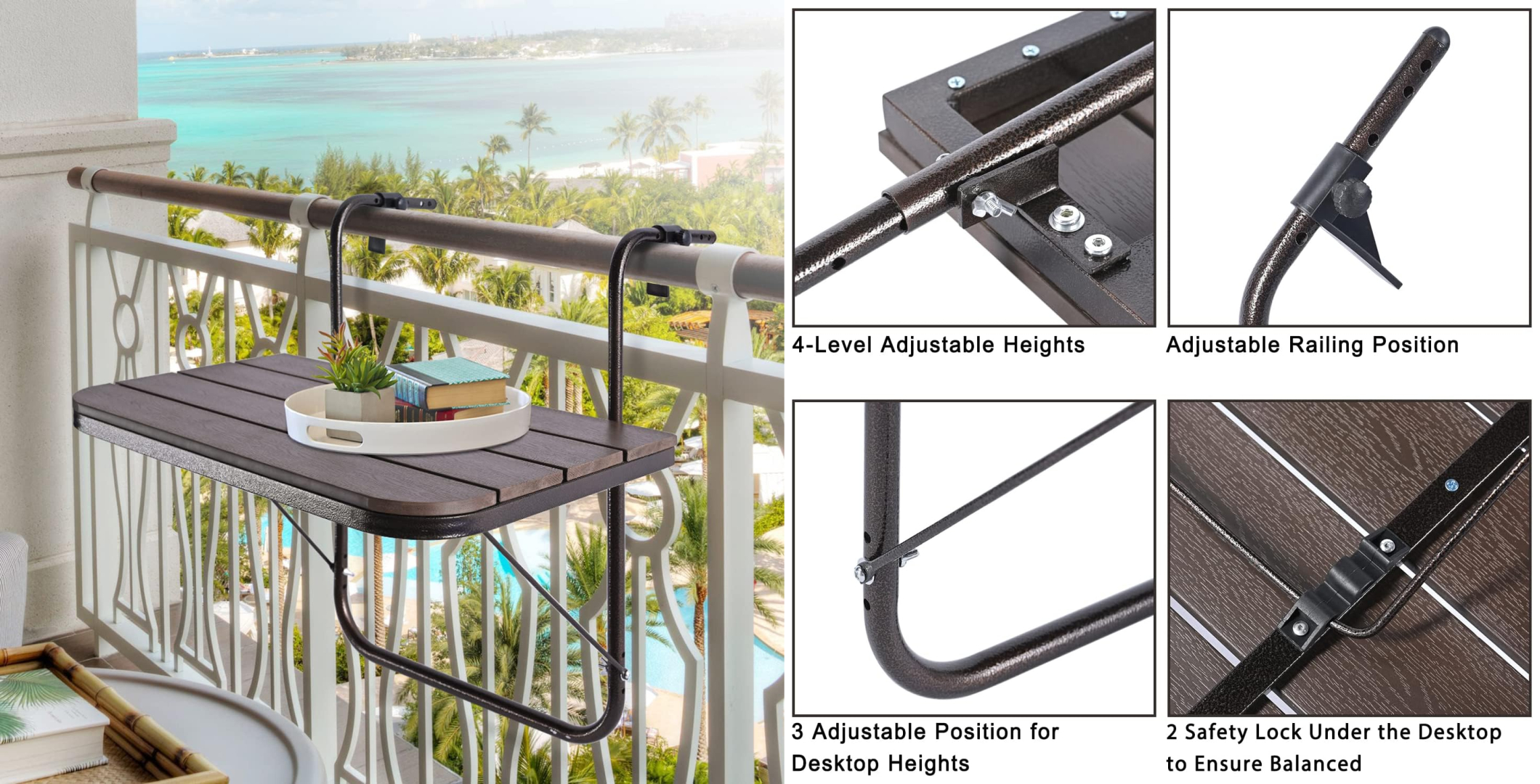 Balcony hanging table