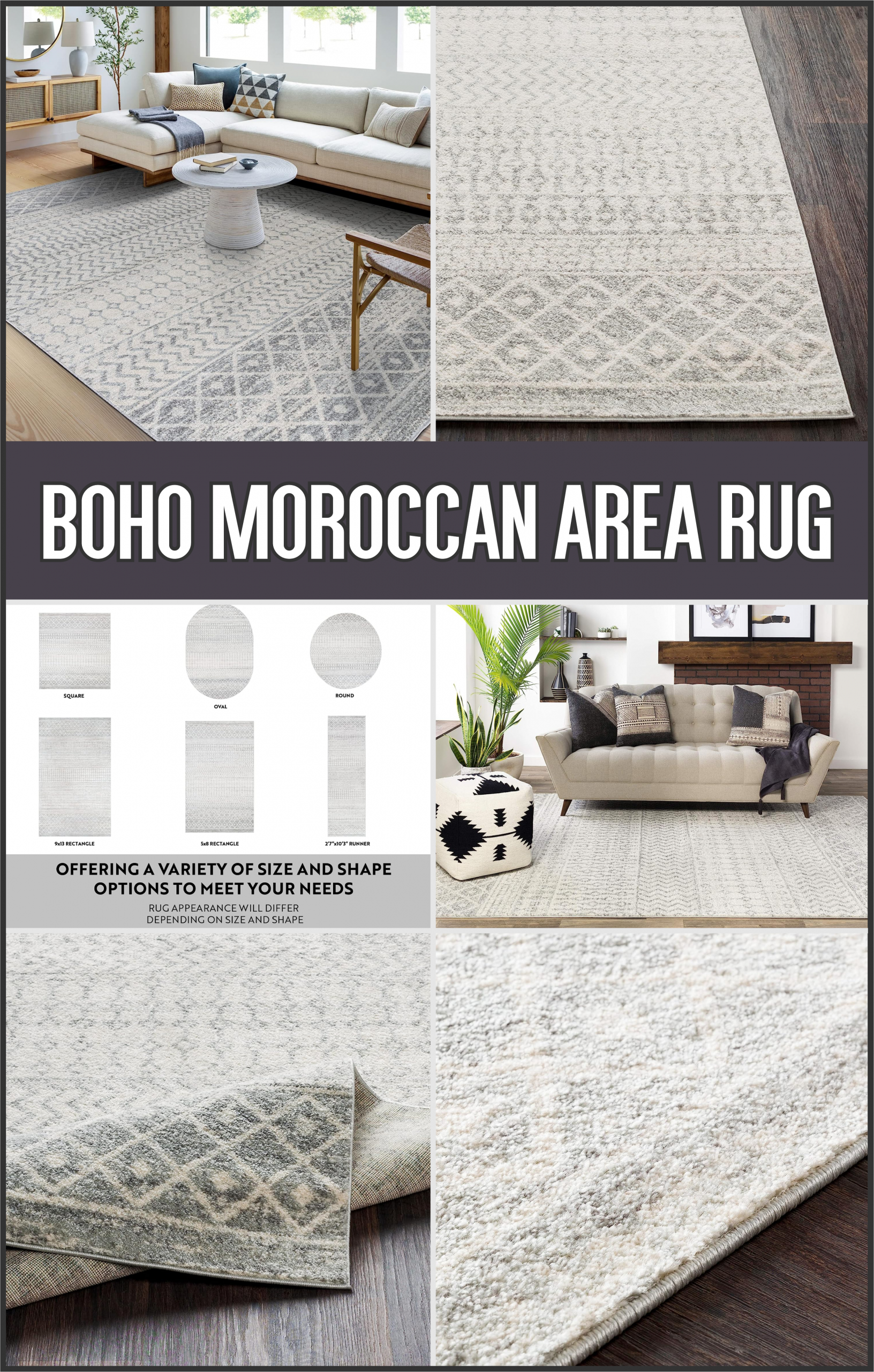 Boho moroccan area rug