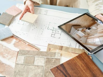 Asian interior designer thinking about home interior