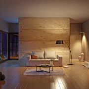 Beautiful modern living room interior (illustration)