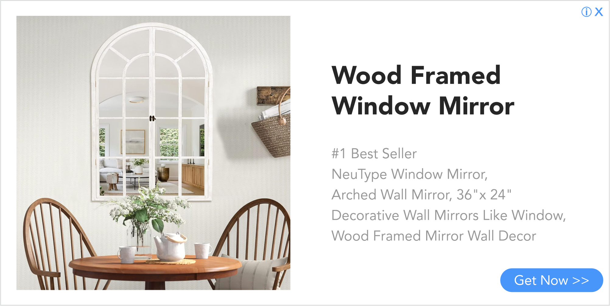 Arched wall mirror
