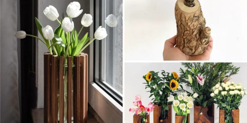 How the wood can turn into pretty vases