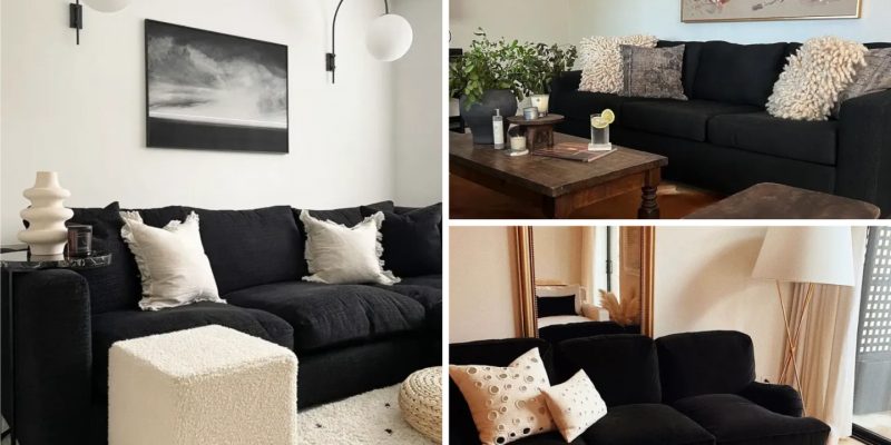How to style your black couch to get a sophisticated living room decor