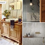 Timeless beauty farmhouse-inspired rustic tile shower