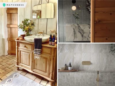 Timeless beauty farmhouse-inspired rustic tile shower