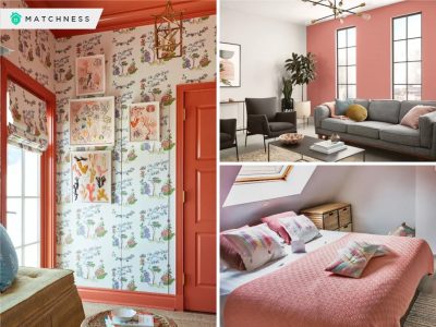 Spice up the decoration with coral hue application