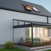 Home terrace patio idea, render 3d