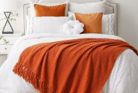Battilo home burnt orange throw blanket for couch2