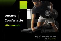 Flybird weight bench, adjustable strength training bench for full body workout with fast folding-new version3