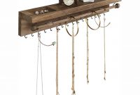 Rustic necklace jewelry organizer 1