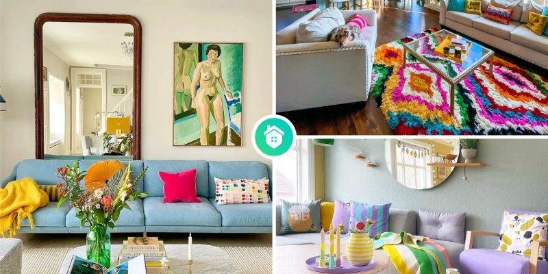 Bold and eclectic the colorful living room trend of 2024