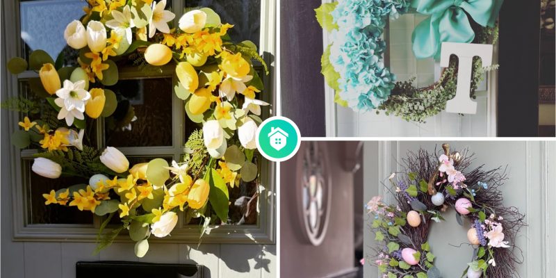 10 creative and colorful wreaths for your spring door decoration ideas