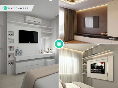 8 ideas of bedroom tv installation for your best private entertainment