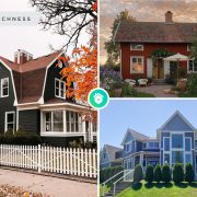 Contrasting combinations eye-catching paint schemes to pair with a brown roof