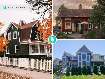 Contrasting combinations eye-catching paint schemes to pair with a brown roof