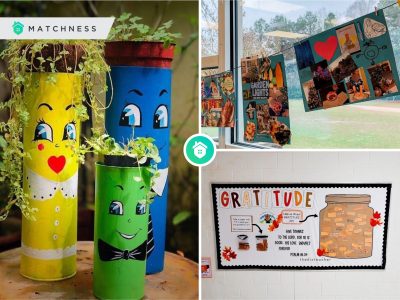 Educational blooms inspiring spring decorations for school