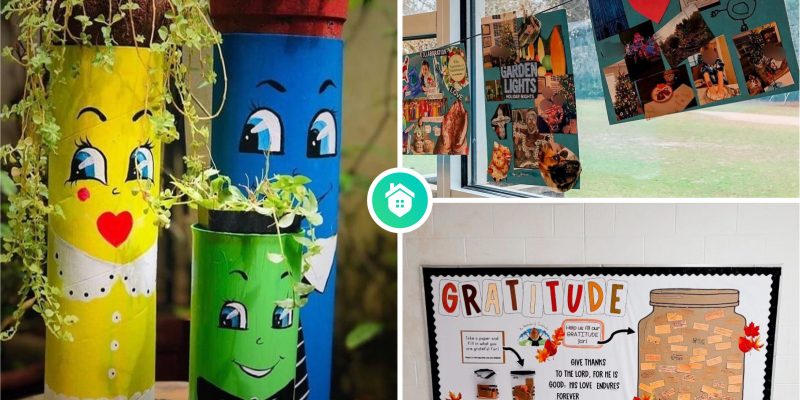 Educational blooms inspiring spring decorations for school