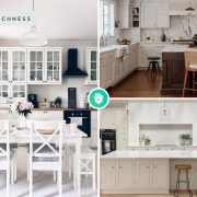 Stylish white on white cabinet for your kitchen