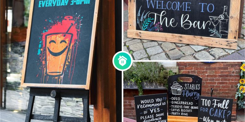 8 kinds of cafe chalkboard design and installation