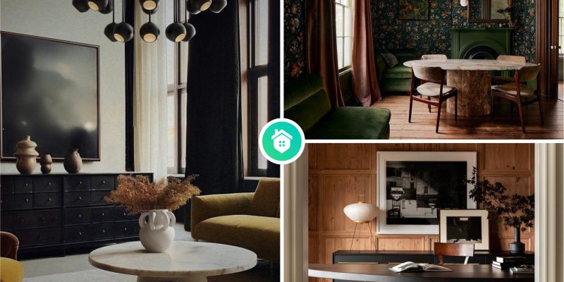 8 captivating interior ideas with moody mid-century modern touches